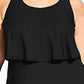 City Chic Women's Trendy Plus Size Tiered Romper Black Size XS