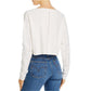 French Connection Women's Ribbed Crop Sweater White Size Medium