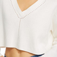 French Connection Women's Ribbed Crop Sweater White Size Medium