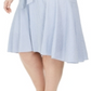 Calvin Klein Women's Plus Striped Hi Low MIDI Dress Gray Size 24W