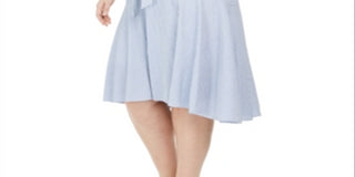 Calvin Klein Women's Plus Striped Hi Low MIDI Dress Gray Size 24W