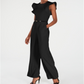 Calvin Klein Women's Sleeveless Belted Jumpsuit Black Size 4