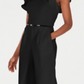 Calvin Klein Women's Sleeveless Belted Jumpsuit Black Size 4