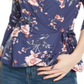 BCX Junior's Printed Wrap Top Blue Size M