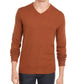 Alfani Men's Long Sleeve V Neck Classic Fit Sweater Brown Size XXL