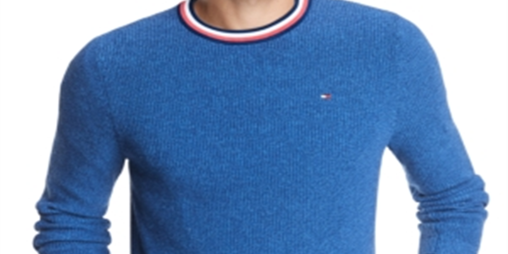 Tommy Hilfiger Men's Crewneck Pullover Sweater Blue Size Medium M