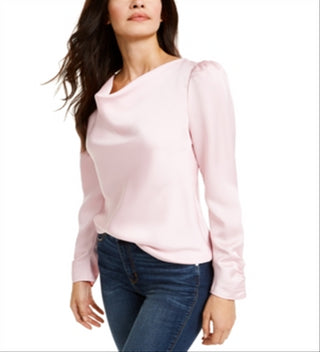Leyden Women's Cowlneck Blouse Pink Size XS