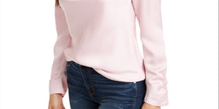 Leyden Women's Cowlneck Blouse Pink Size XS