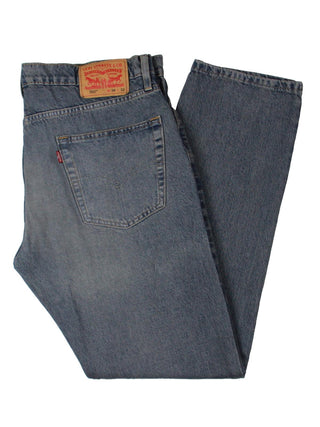Levi's 502 Men's Jeans Blue  Regular Straight Leg Stretc Blue Size 36X34