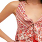 Free People Women's Blouse Knit Tie Front Racerback Red Size Small