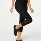 Calvin Klein Women's Performance High-Waist Mesh-Trimmed Cropped Leggings  Black Size 2XL