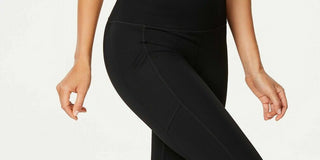 Calvin Klein Women's Performance High-Waist Mesh-Trimmed Cropped Leggings  Black Size 2XL