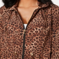 Charter Club Women's Petite Leopard-Print Zipper-Print Jacket  Taupe Combo  Size Petite M