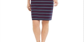 Karen Scott Women's  Striped Dress  Blue Size Small