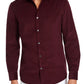 Alfani Men's Sangria Button Down Corduroy Casual Shirts Red Size XX-Large