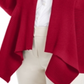 JM Collection Women's Mixed Ribbed Flyaway Cardigan Red Size Petite Small