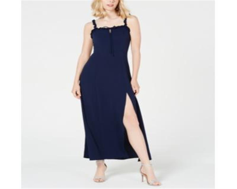 Teeze Me Women's Sleeveless Daytime Maxi Dress Blue Size 11