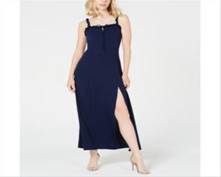 Teeze Me Women's Sleeveless Daytime Maxi Dress Blue Size 11