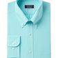Club Room Men's Check Print Dress Shirt Aqua Size 16X32-33