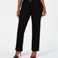 INC International Concepts Women's Tummy Control with Curvy Fit Straight Leg Jeans Black Size 0
