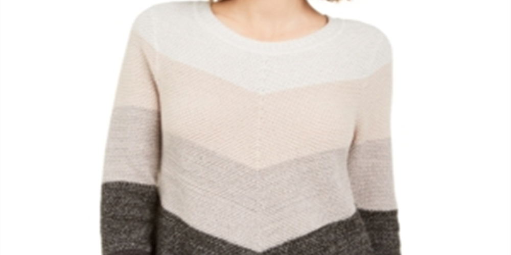 BCX Junior's Colorblocked Sweater Grey multi  Size X-Large