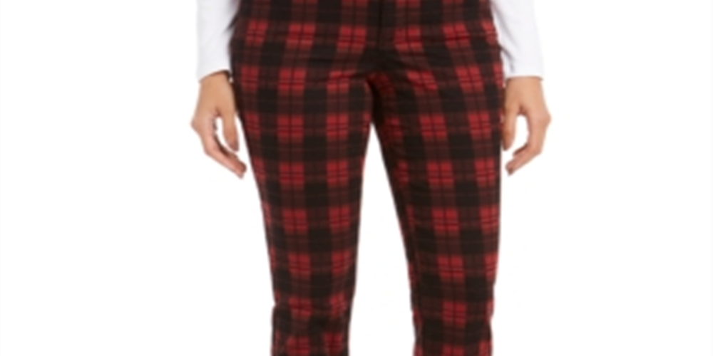 Charter Club Women's Plaid Lexington Jeans Black Size 6 Petite