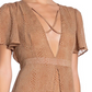 Material Girl Women's Cap Sleeve MIDI Hi Lo Dress Brown Size X-Large