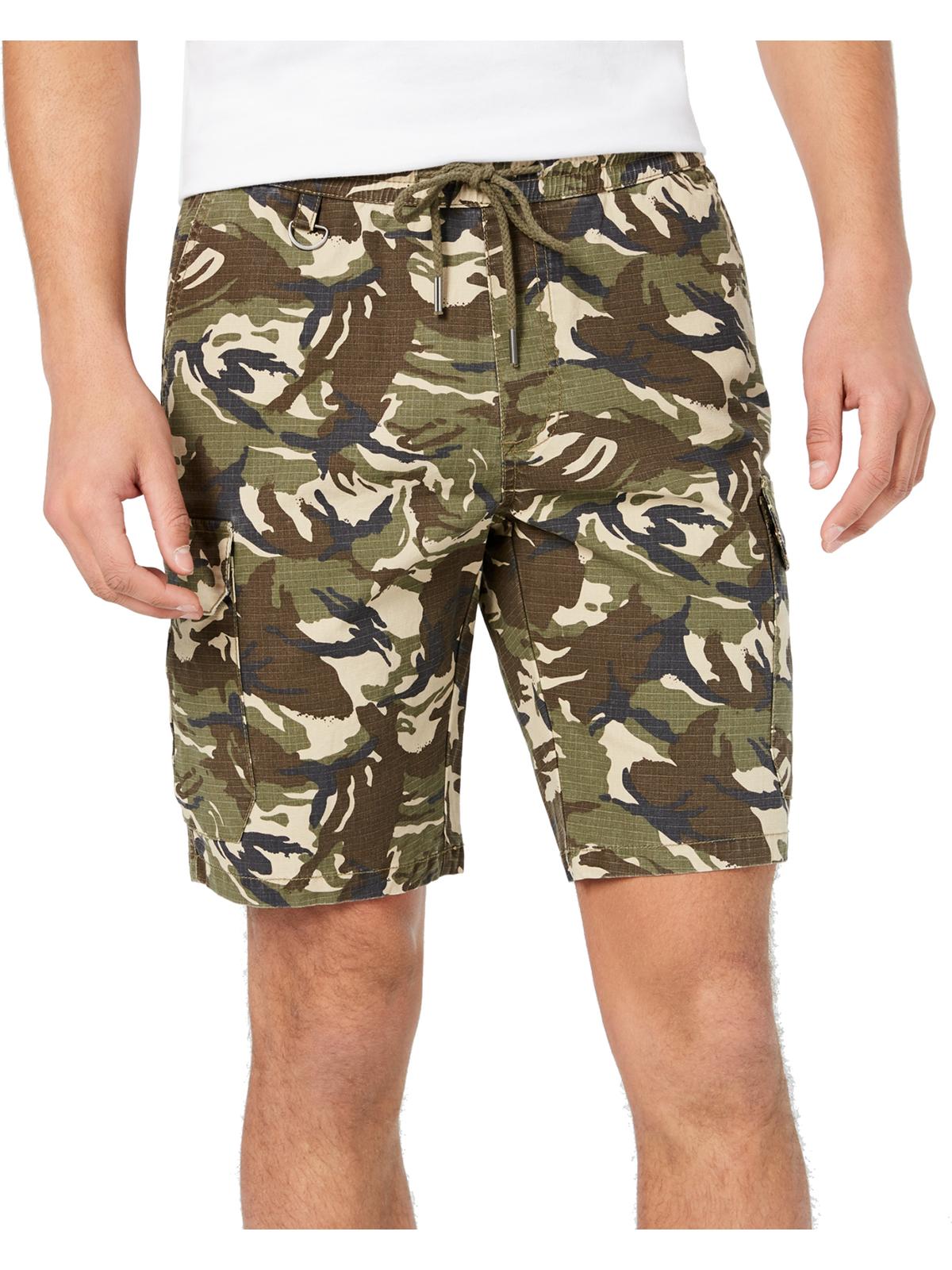 American Rag Men's Camo Drawstring Cargo Shorts Green Size Large
