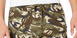 American Rag Men's Camo Drawstring Cargo Shorts Green Size Large