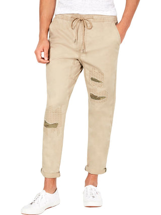 American Rag Men's Embroidered Slim Fit Chino Pants Brown Size Medium