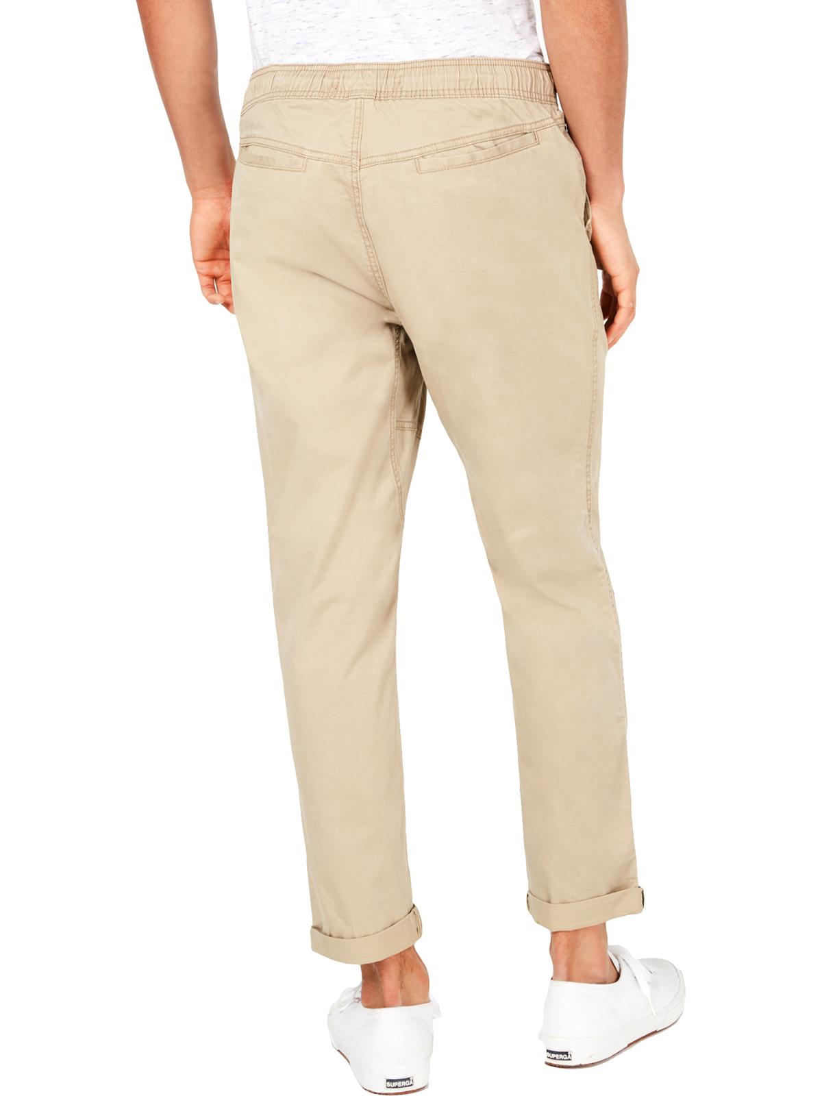 American Rag Men's Embroidered Slim Fit Chino Pants Brown Size Medium