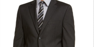 Alfani Men's Slim Fit Performance Stretch Stripe Suit Separate Jacket Black Size 52