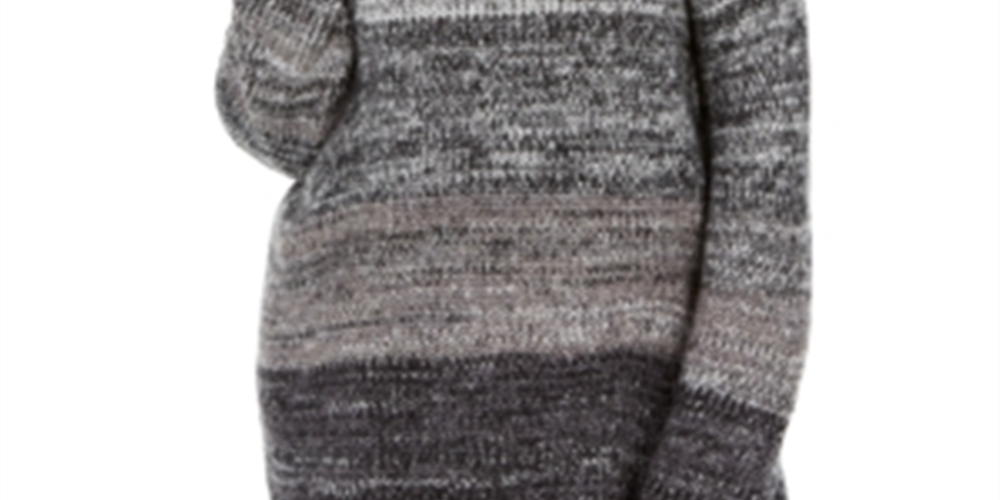 Style & Co Women's Ombre Marled Sweater Gray Size Small
