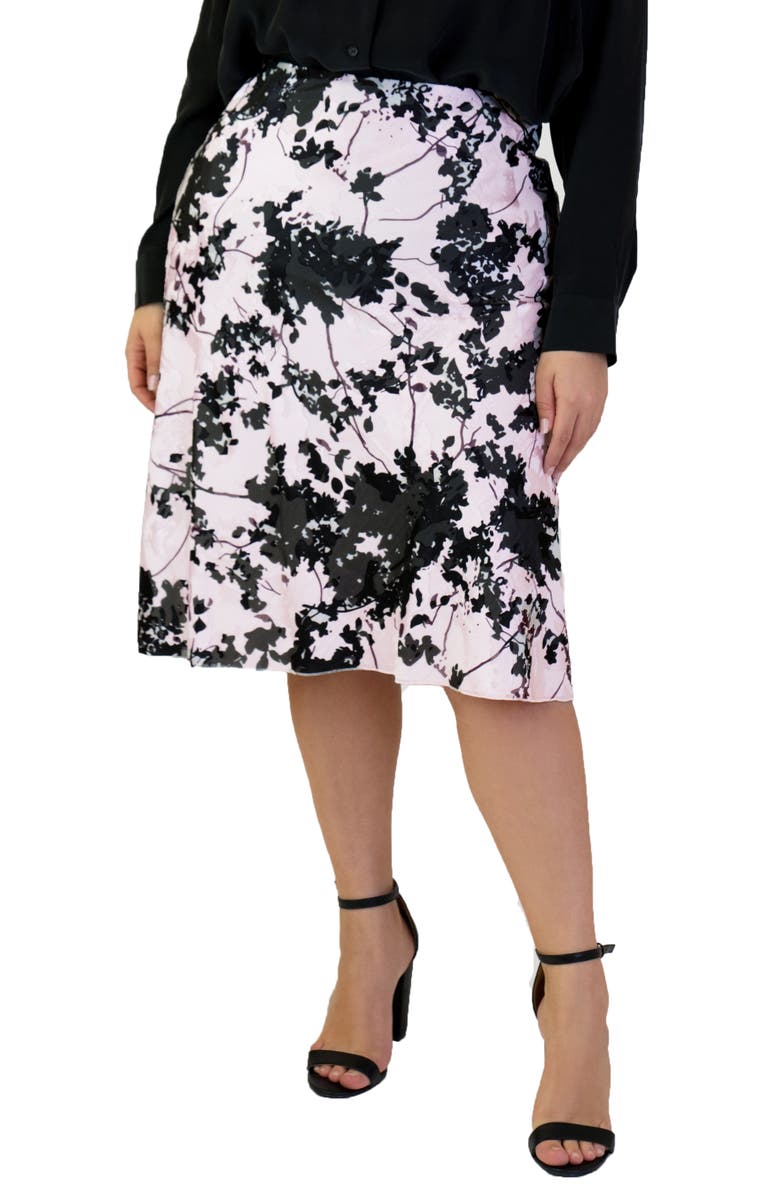 Maree Pour Toi Women's Maree Pour Toi Floral Burnout Skirt Pink