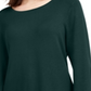 INC International Concepts Women's Rhinstone Grommet Asymmetrical Tunic Sweater Green Size Small