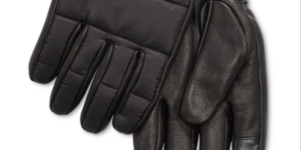 Timberland Men's Quilted Gloves Black Size Large