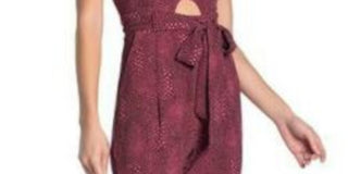 Material Girl Women's Sweetheart Neck Snake Jumpsuit Pink Size Large