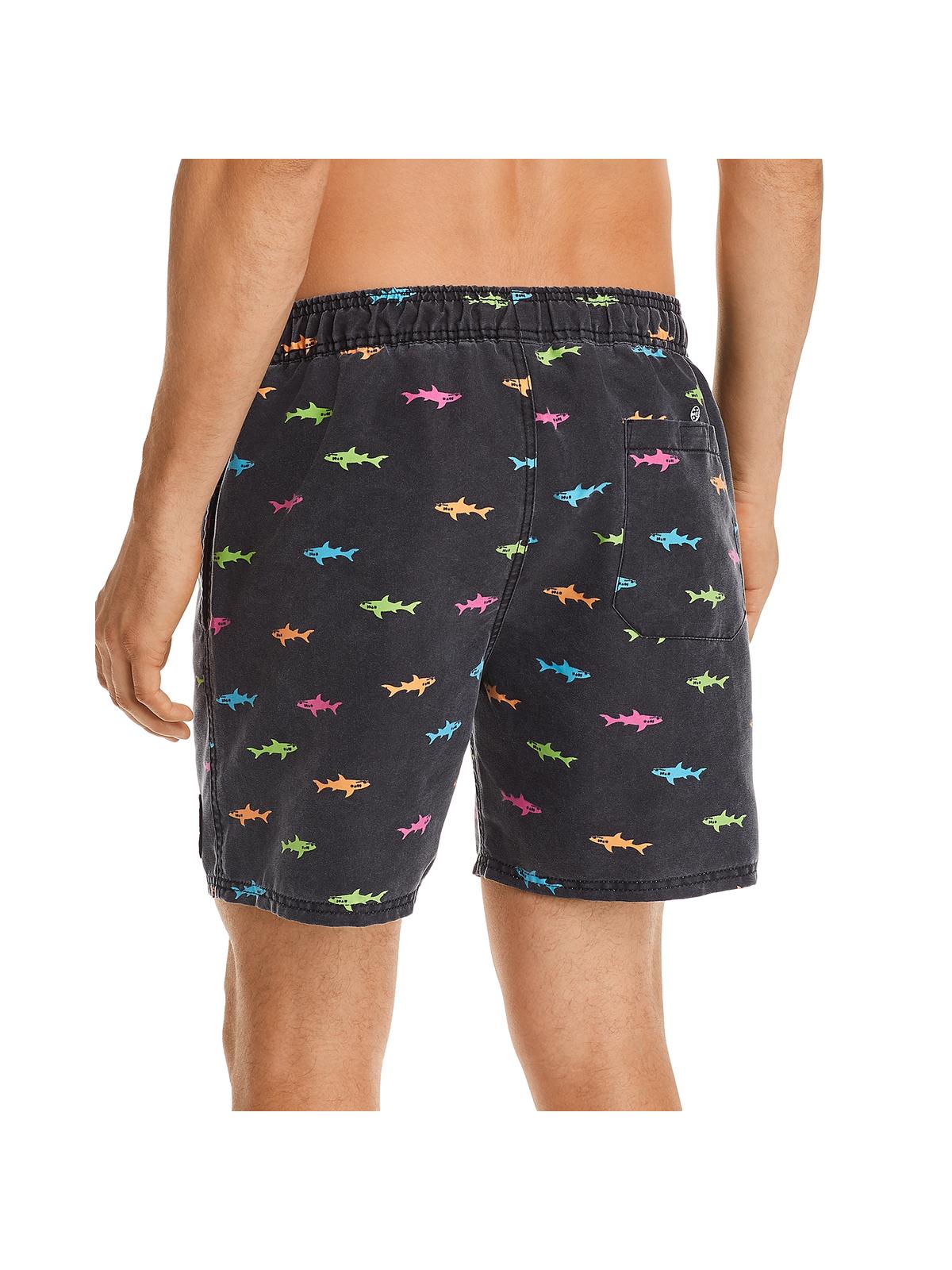 Maui Men's Logo Printed Swim Trunks Black Size Small