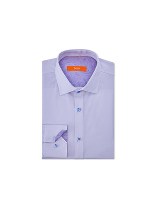 Tallia Men's Striped Collared Classic Fit Dress Shirt Purple Size 34-35