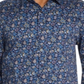 Tallia Men's Button Down Shirt Floral Stretch Blue Size Large