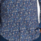 Tallia Men's Button Down Shirt Floral Stretch Blue Size Large