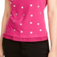 Maison Jules Women's  Foil-Dot Flutter-Sleeve Top  Pink Size Medium