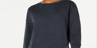 Hippie Rose Women's Lace-up Tunic Sweatshirt  Black Size XL