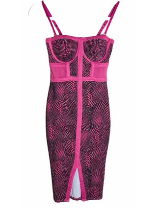 Material Girl Women's Juniors Illusion Bodycon Dress Pink Size Medium