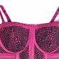 Material Girl Women's Juniors Illusion Bodycon Dress Pink Size Medium