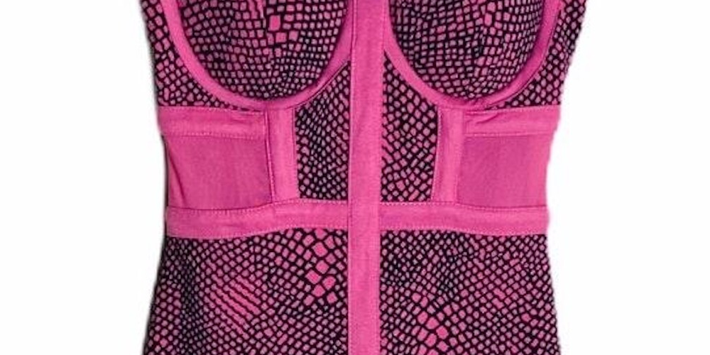 Material Girl Women's Juniors Illusion Bodycon Dress Pink Size Medium