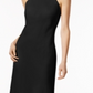Calvin Klein Women's Sleeveless Halter Full Length Formal Sheath Dress Black Size 14