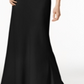 Calvin Klein Women's Sleeveless Halter Full Length Formal Sheath Dress Black Size 14
