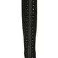 Bar III Women's Vayla Faux Suede Knee-High Riding Boots  Black Size 6.5 M