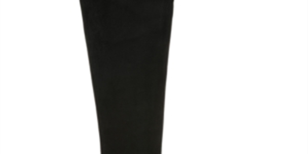 Bar III Women's Vayla Faux Suede Knee-High Riding Boots  Black Size 6.5 M